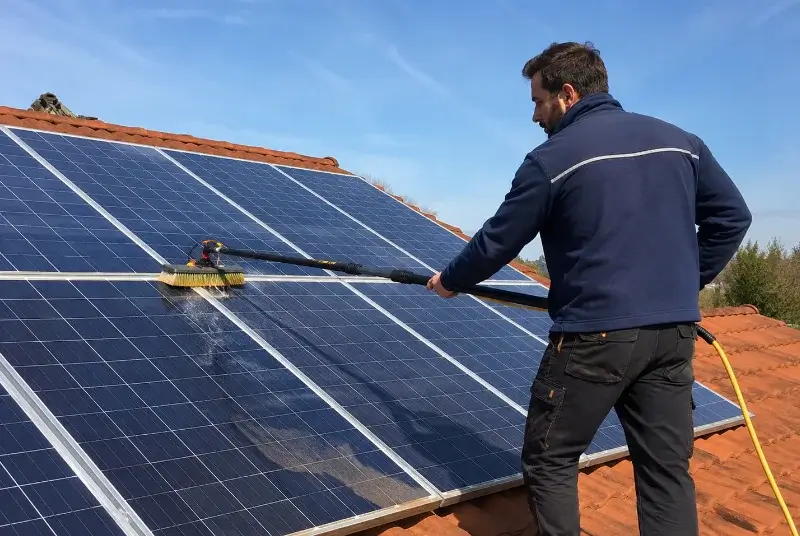 Nettoyage et entretien de panneaux solaires à Plavilla